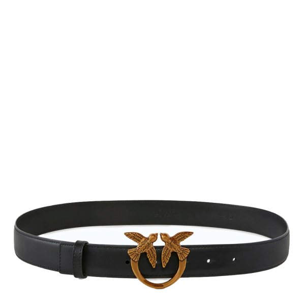 Pinko Ceinture en cuir Love Birds 3 cm - UNICAN Noir- Ref 104 €